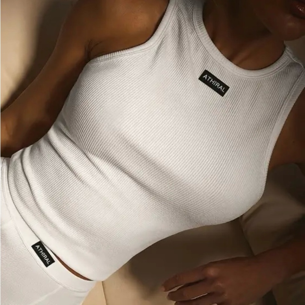 SOLD White Ribbed Tank Top